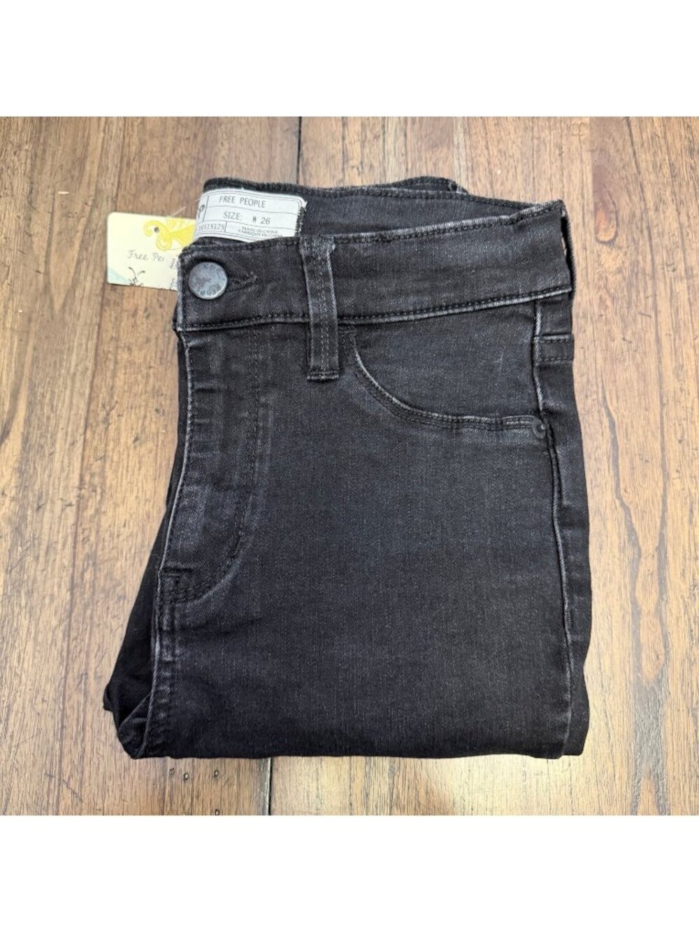 Free People Black Denim Jeans